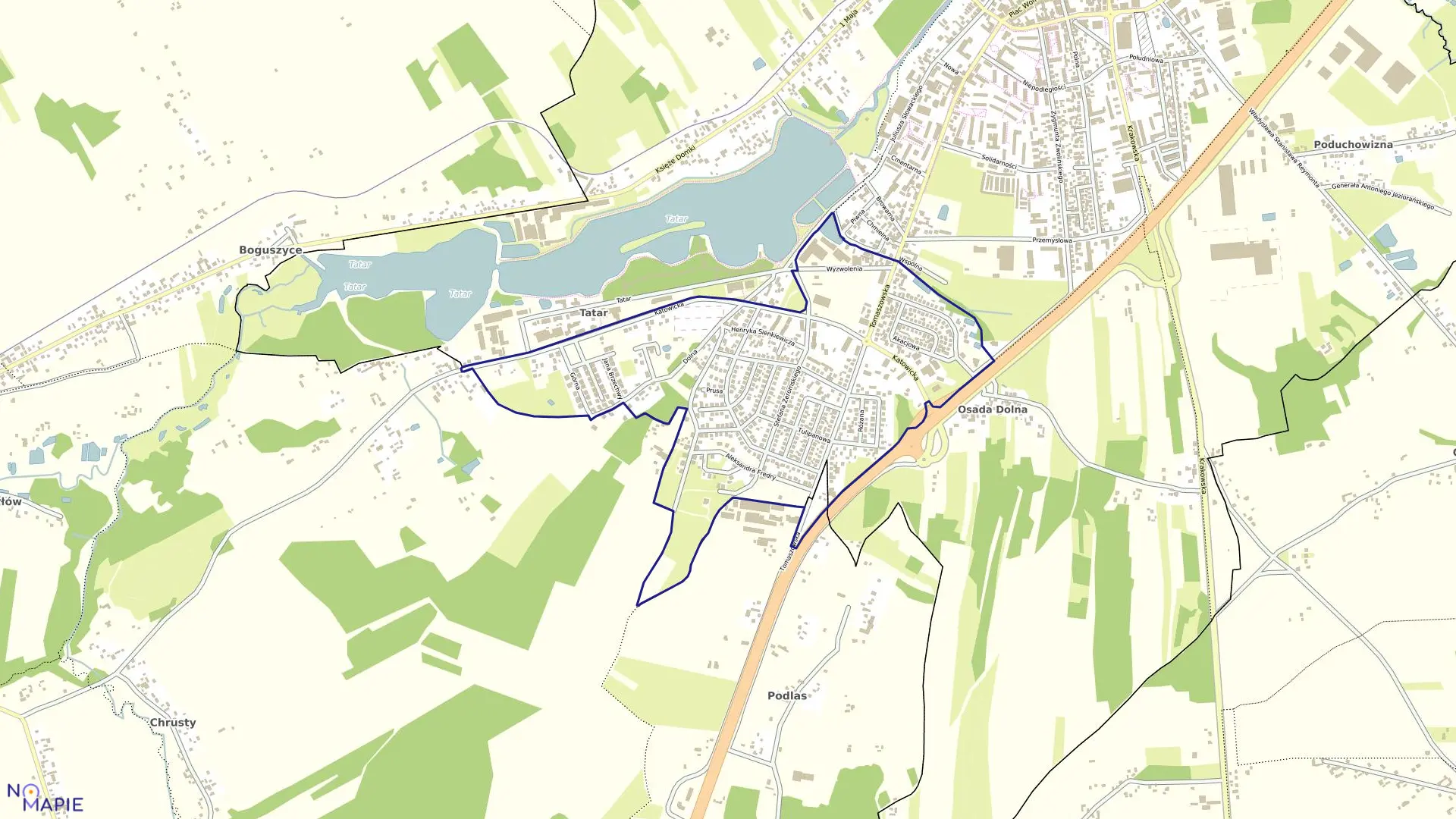 Mapa obrębu OBRĘB 7 w mieście Rawa Mazowiecka